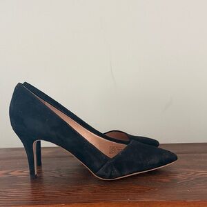 Madewell Black Suede Heels Size 11